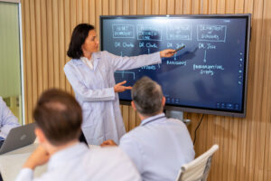 Seminar meeting doctor conference presentation education lecture to a specialist doctor in hospital